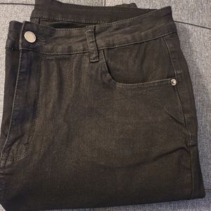 Solid black Shien curve jeans